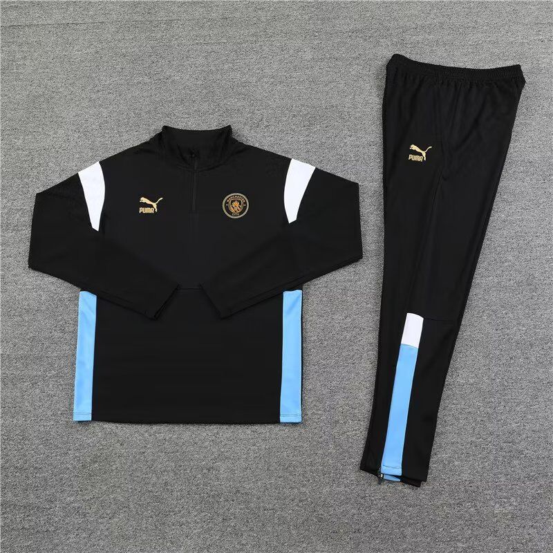 AAA Quality Manchester City 23/24 Tracksuit - Black/White/Blue